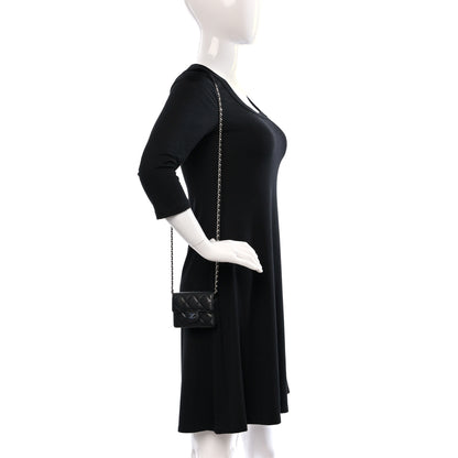 Chanel Caviar Quilted Flap Card Holder On Chain Black 2 of 9