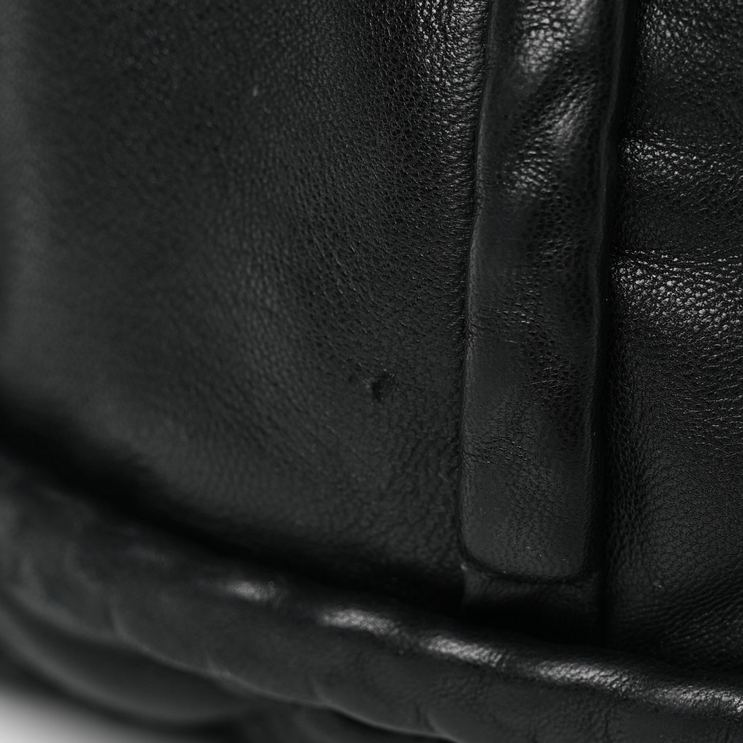 Lambskin Quilted Hidden Chain Hobo Black