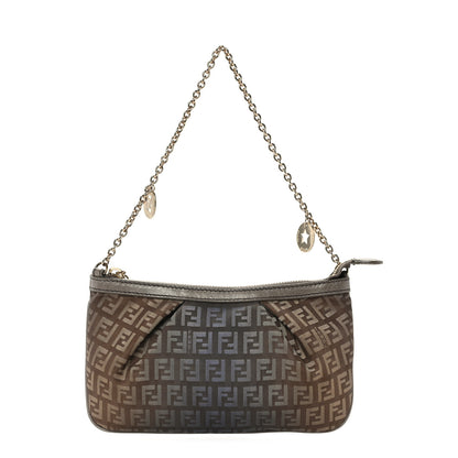 Fendi Zucchino Forever Pochette Brown Blue 1 of 7