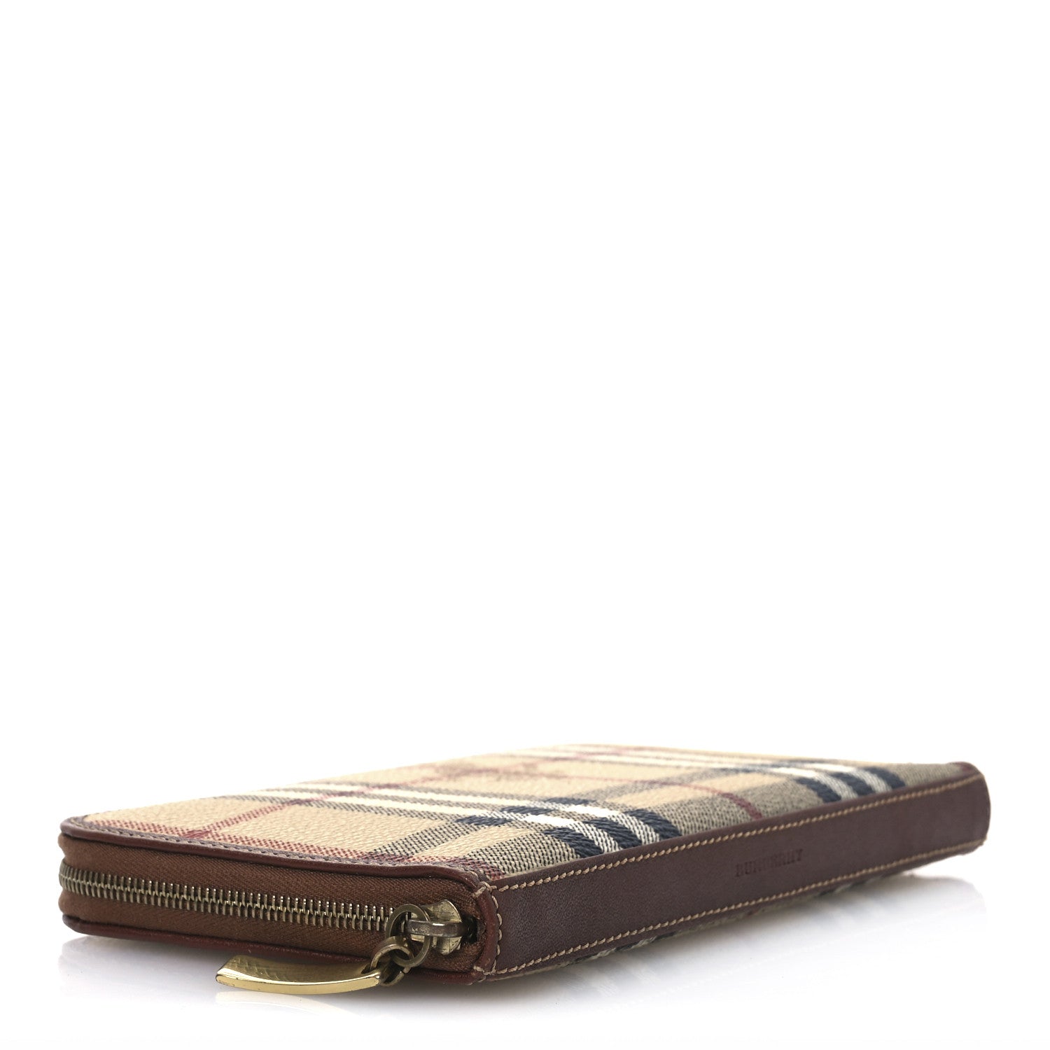 Burberry Haymarket Check Large Ziggy Zip Around Wallet Beige 4 of 10