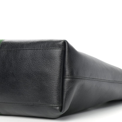 Gucci Textured Calfskin Web Medium Ophidia Shopping Tote Black 10 of 13