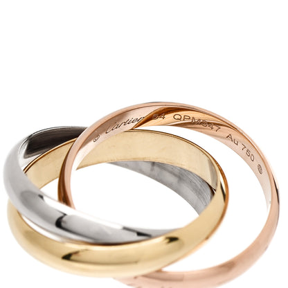 Cartier 18K Pink Yellow White Gold Classic Trinity Ring 54 6.75 4 of 5