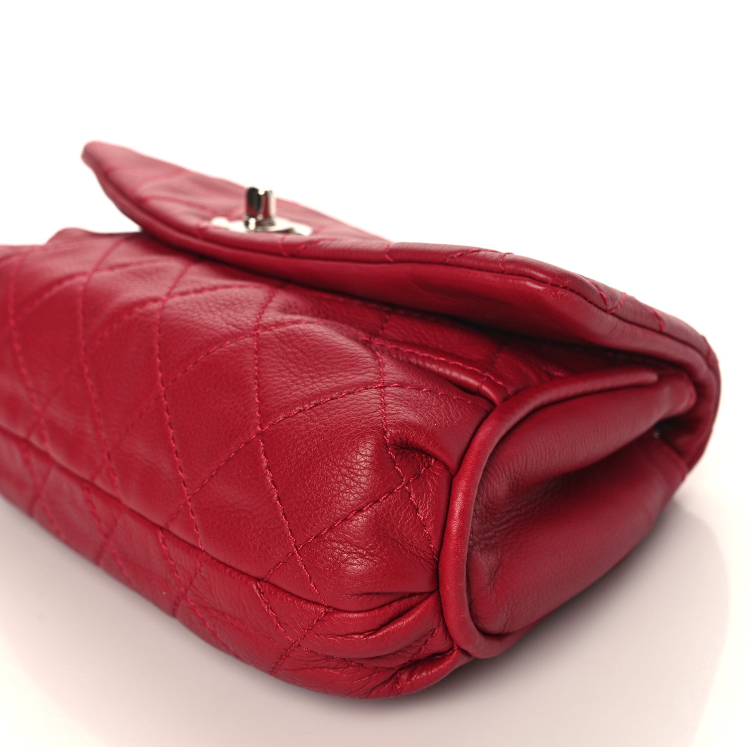 Chanel Calfskin Quilted CC Curvy Flap Red 8 of 8