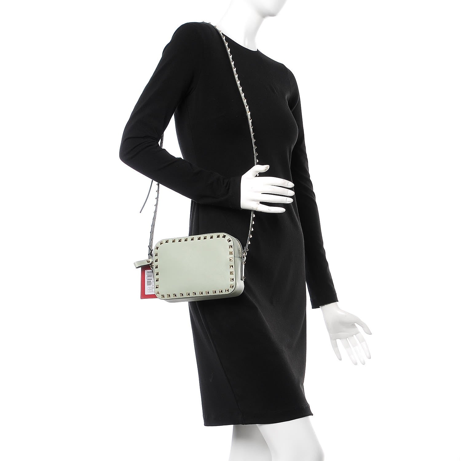 Valentino Garavani Calfskin Rockstud Camera Crossbody Bag Green Tea Sorbet 2 of 7