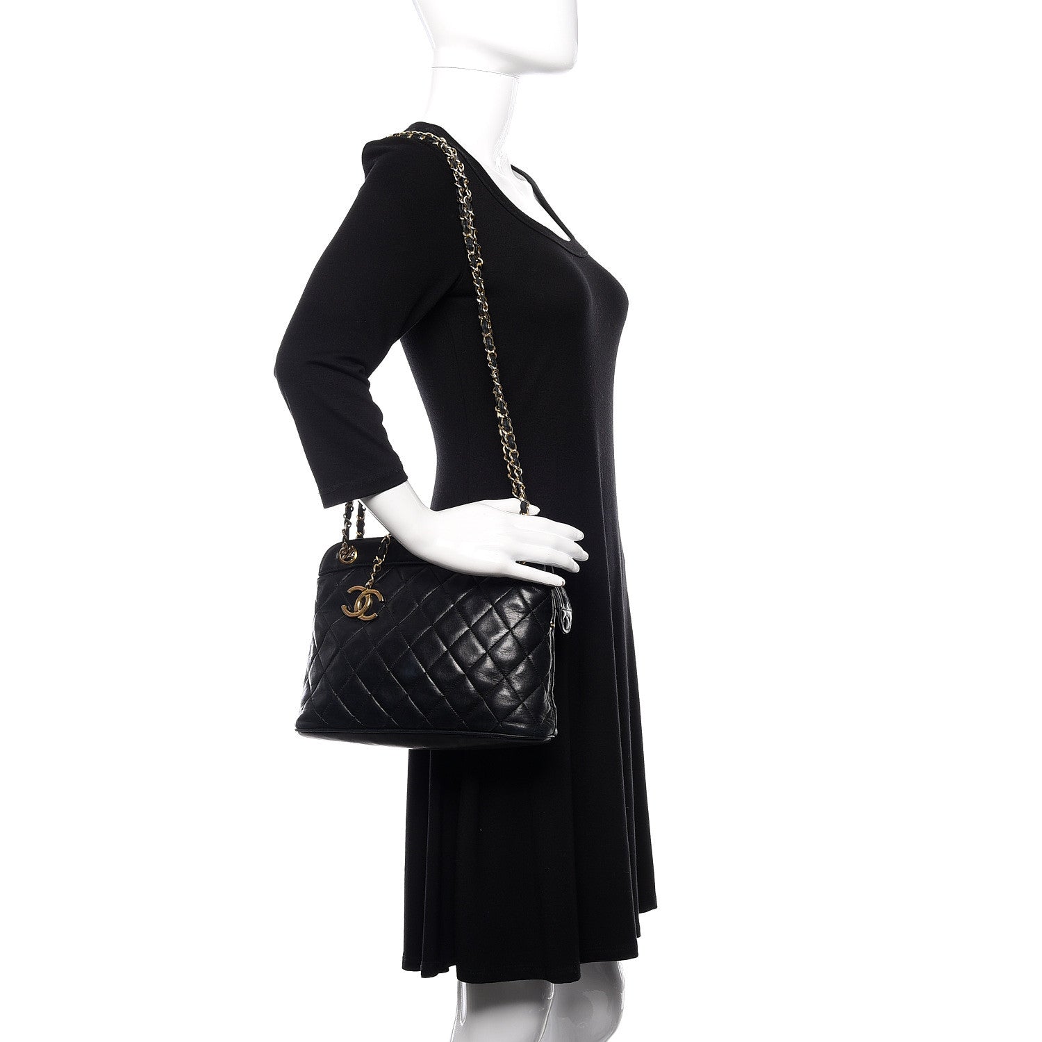 Chanel Lambskin Quilted Shoulder Bag Black 2 of 11