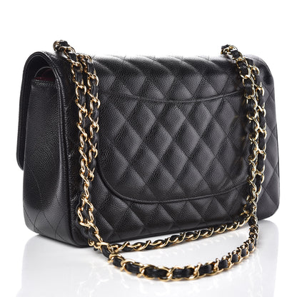 Chanel Caviar Quilted Jumbo Double Flap Black 3 of 10