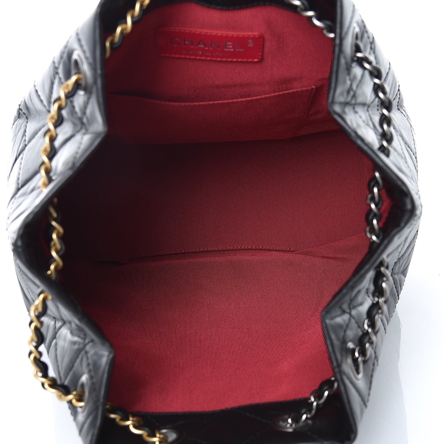 Chanel Aged Calfskin Quilted Gabrielle Backpack Black 5 of 8