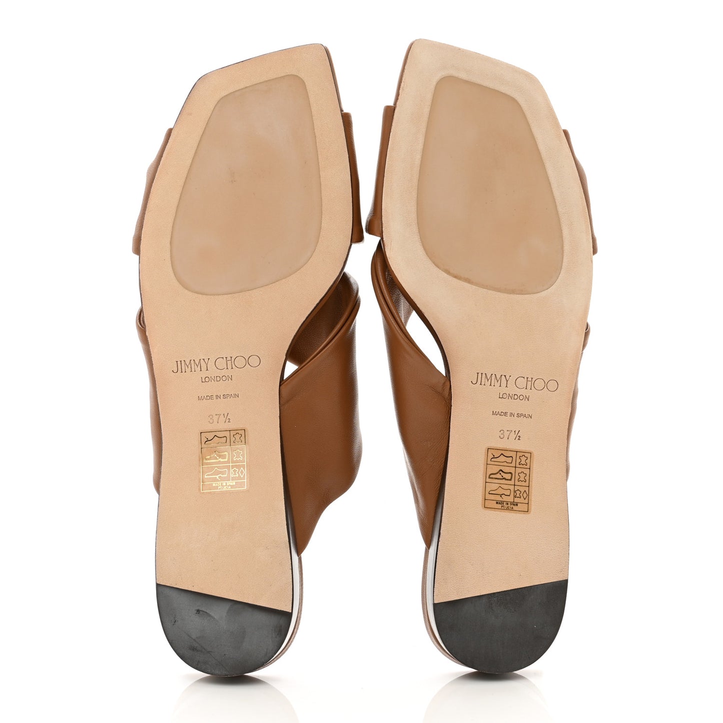 Nappa Narisa Flat Sandals 37.5 Cuoio