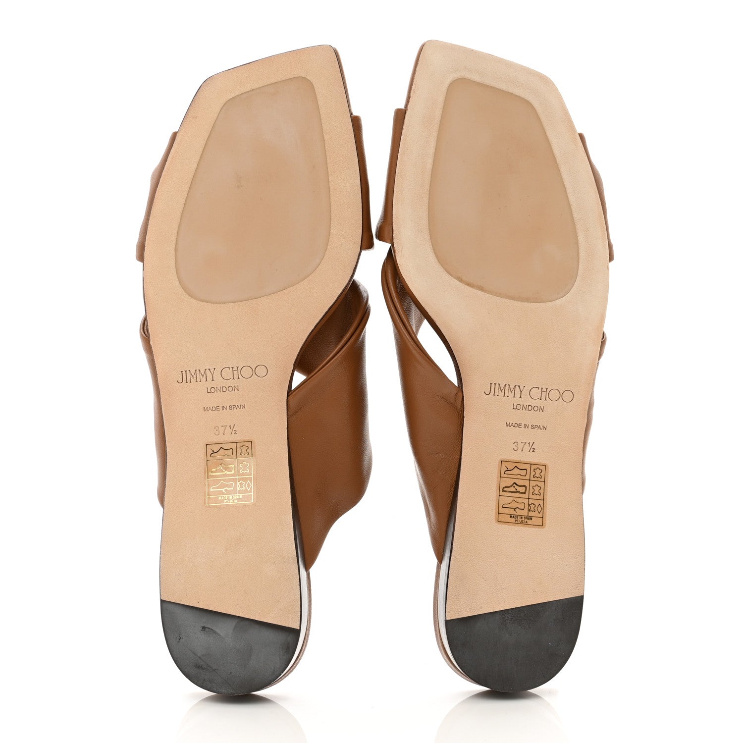 Jimmy Choo Nappa Narisa Flat Sandals 37.5 Cuoio 4 of 7