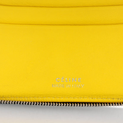Celine Drummed Calfskin Zip Around Organizer Wallet Black 6 of 10