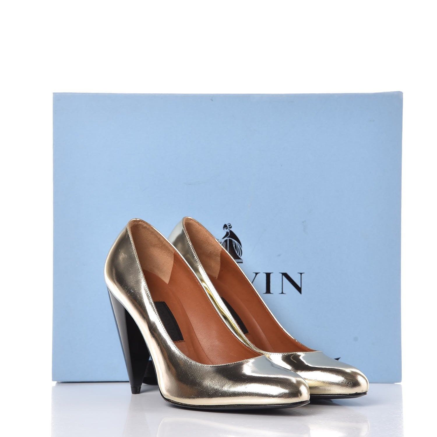 Lanvin Metallic Goatskin Pumps 36.5 Gold 11 of 11