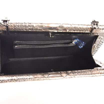 Tom Ford Python Chain Clutch Silver 5 of 7