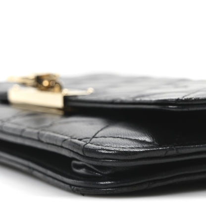 Chanel Lambskin Quilted Golden Class Wallet on Chain WOC Black 10 of 10