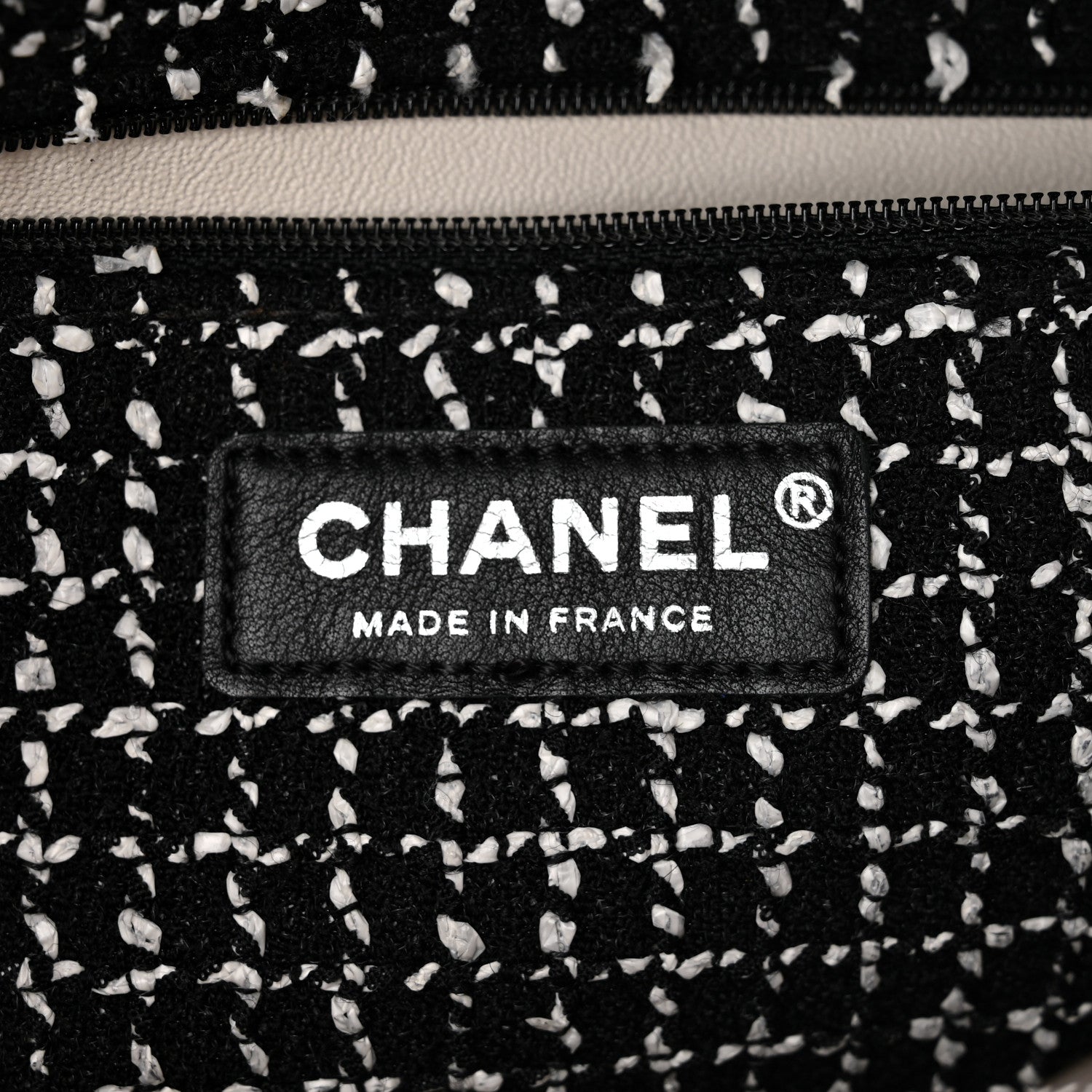 Chanel Tweed Medium Single Flap Black White 4 of 7
