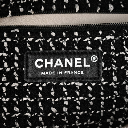 Chanel Tweed Medium Single Flap Black White 4 of 7
