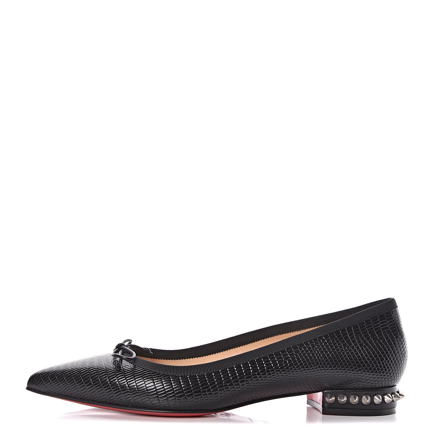 Christian Louboutin Nappa Spiked Hall Flats 36.5 Black 1 of 8