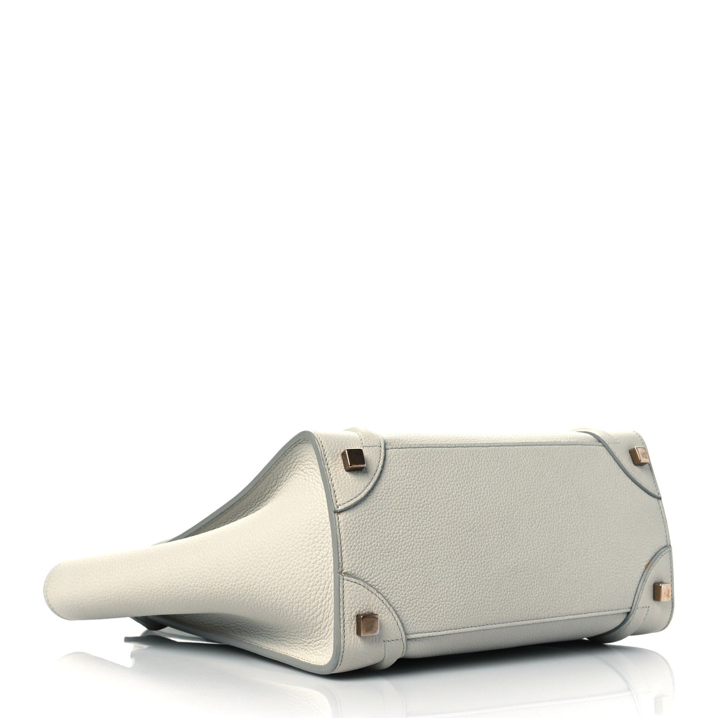 Drummed Calfskin Micro Luggage Chalk