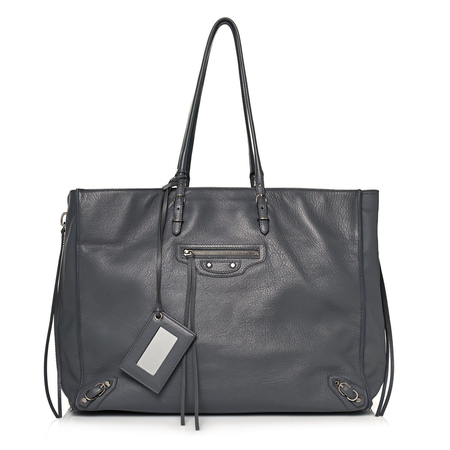 Balenciaga Veau Papier A4 Zip Around Tote Gris Metal 1 of 20