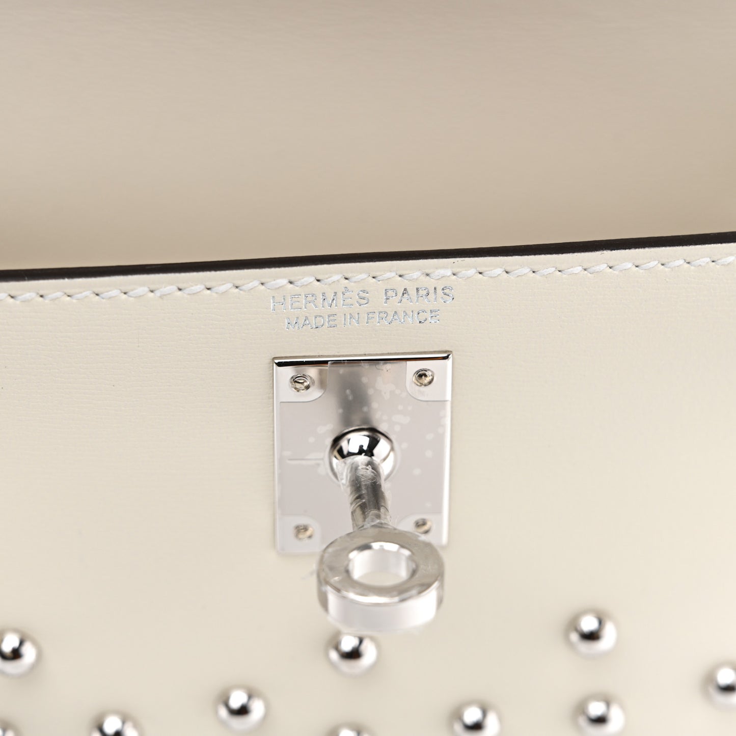 Box Studded Clouté Mini Kelly Sellier 20 Cream