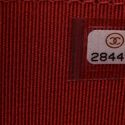 Chanel Caviar Quilted Zip Coin Purse Red 7 of 8
