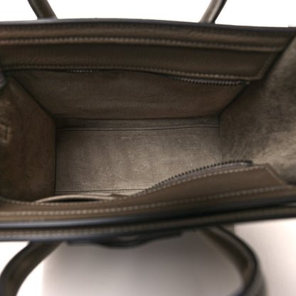 Celine Drummed Calfskin Nano Luggage Souris 5 of 10