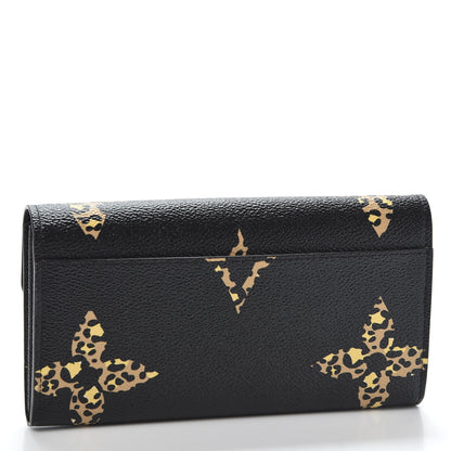 Louis Vuitton Monogram Giant Jungle Sarah Wallet Black 2 of 9