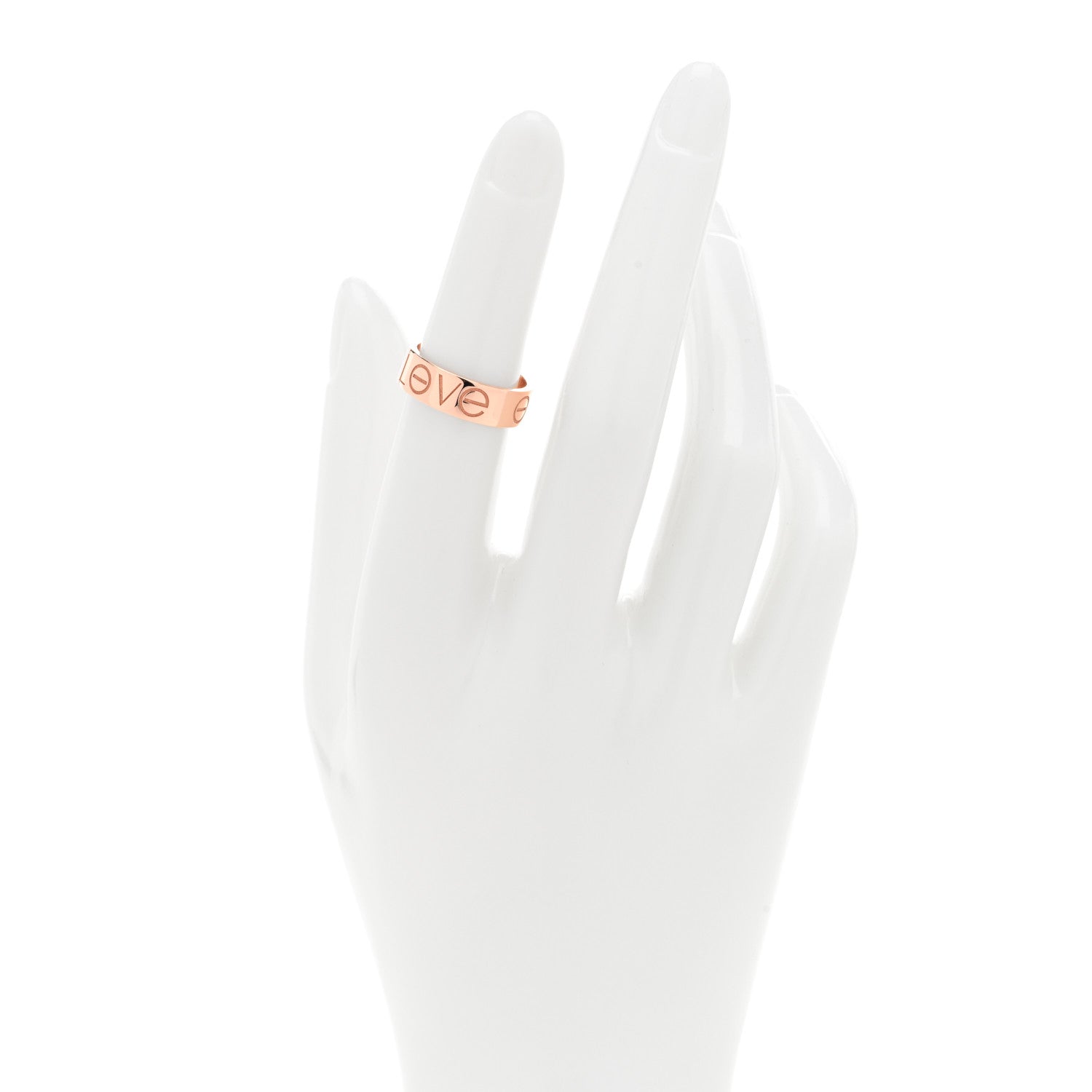Cartier 18K Pink Gold 5.5mm Engraved LOVE Ring 49 5 2 of 4