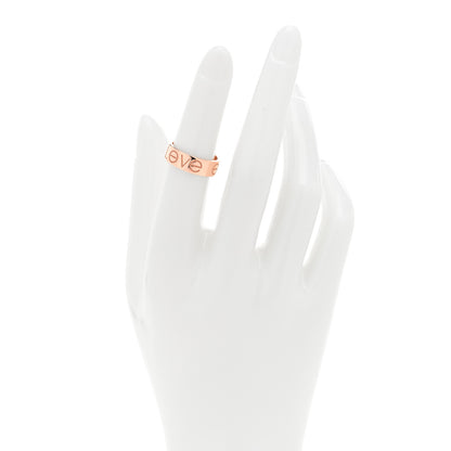 Cartier 18K Pink Gold 5.5mm Engraved LOVE Ring 49 5 2 of 4
