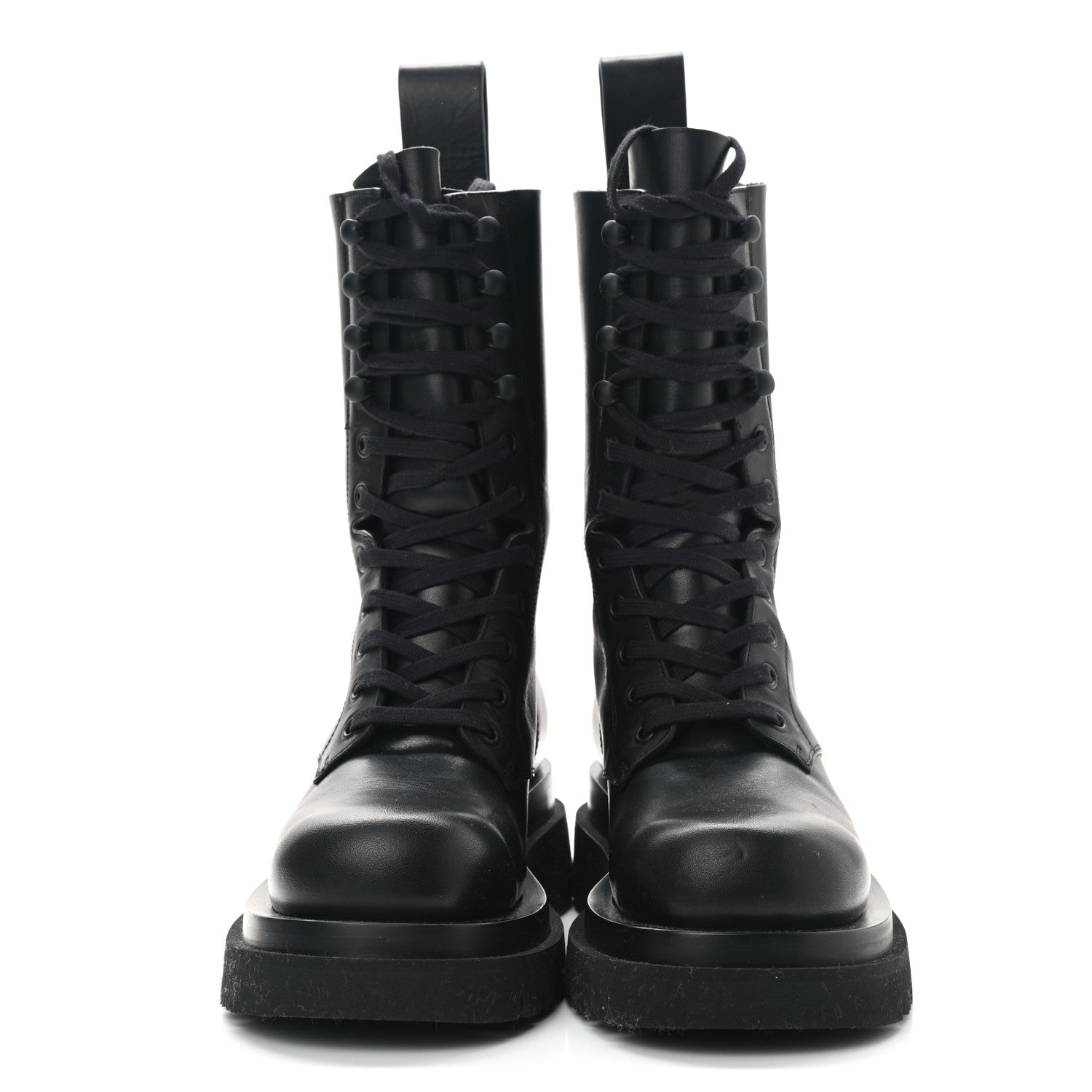 Bottega Veneta Calfskin The Lug Lace Up 55mm Boots 36 Black 2 of 7