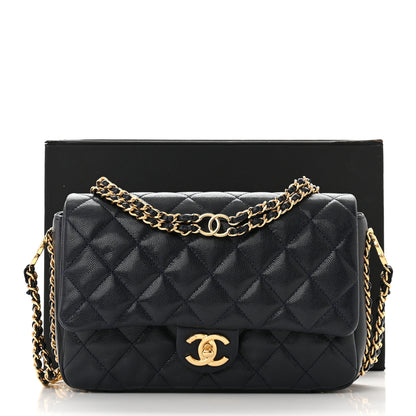 Chanel Caviar Quilted Small CC You Flap Dark Blue 13 of 13
