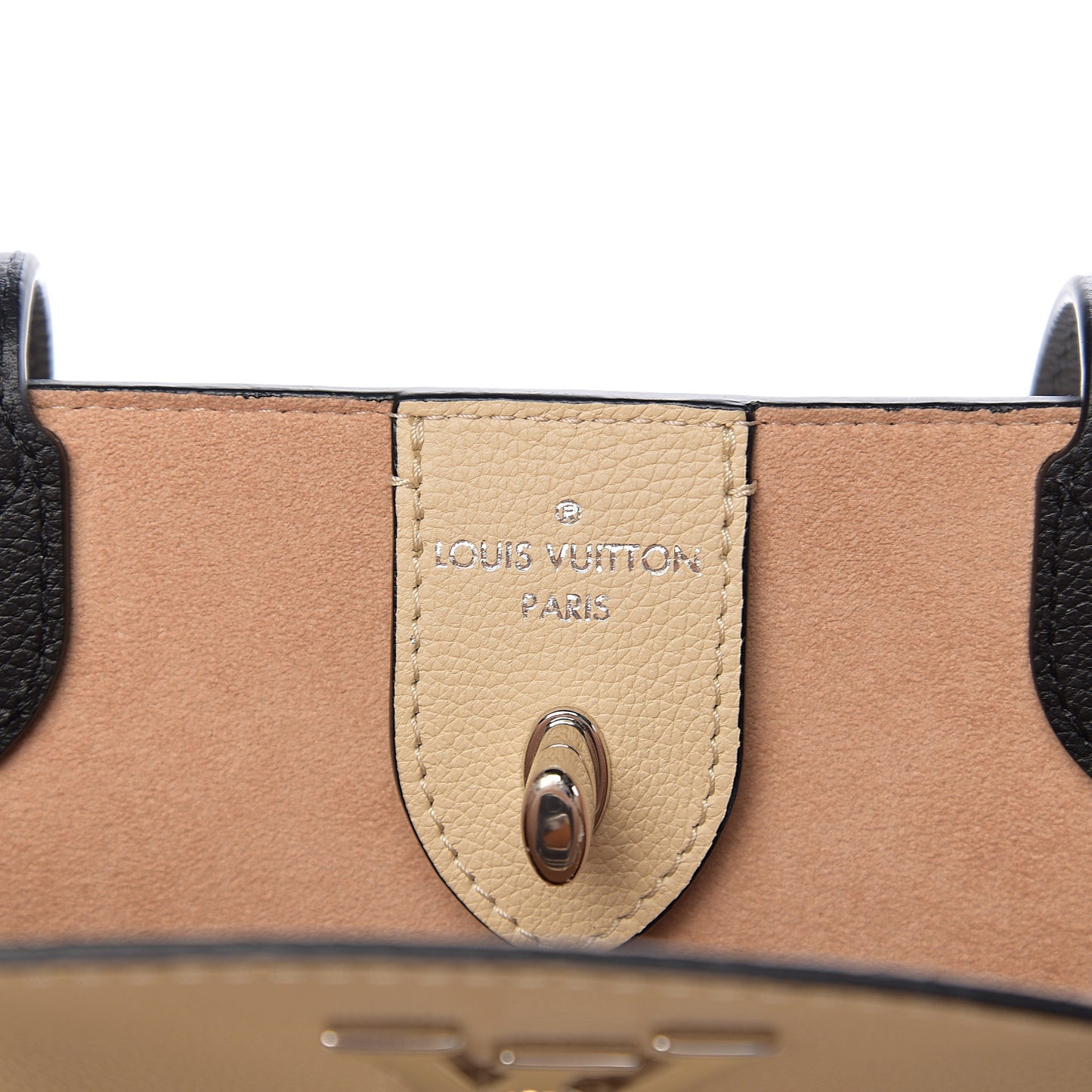 Calfskin Lockme Cabas Vanille Black
