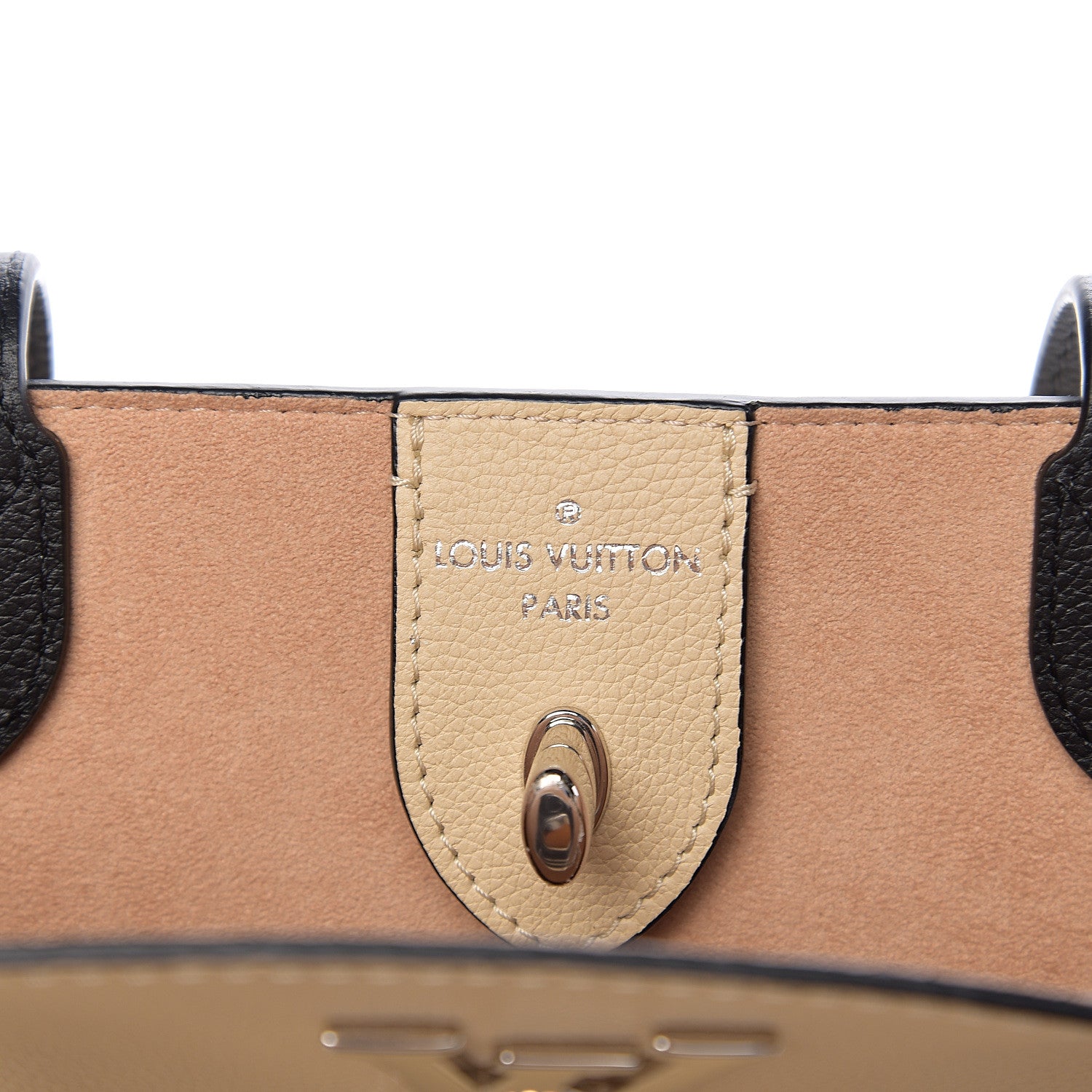 Louis Vuitton Calfskin Lockme Cabas Vanille Black 5 of 9