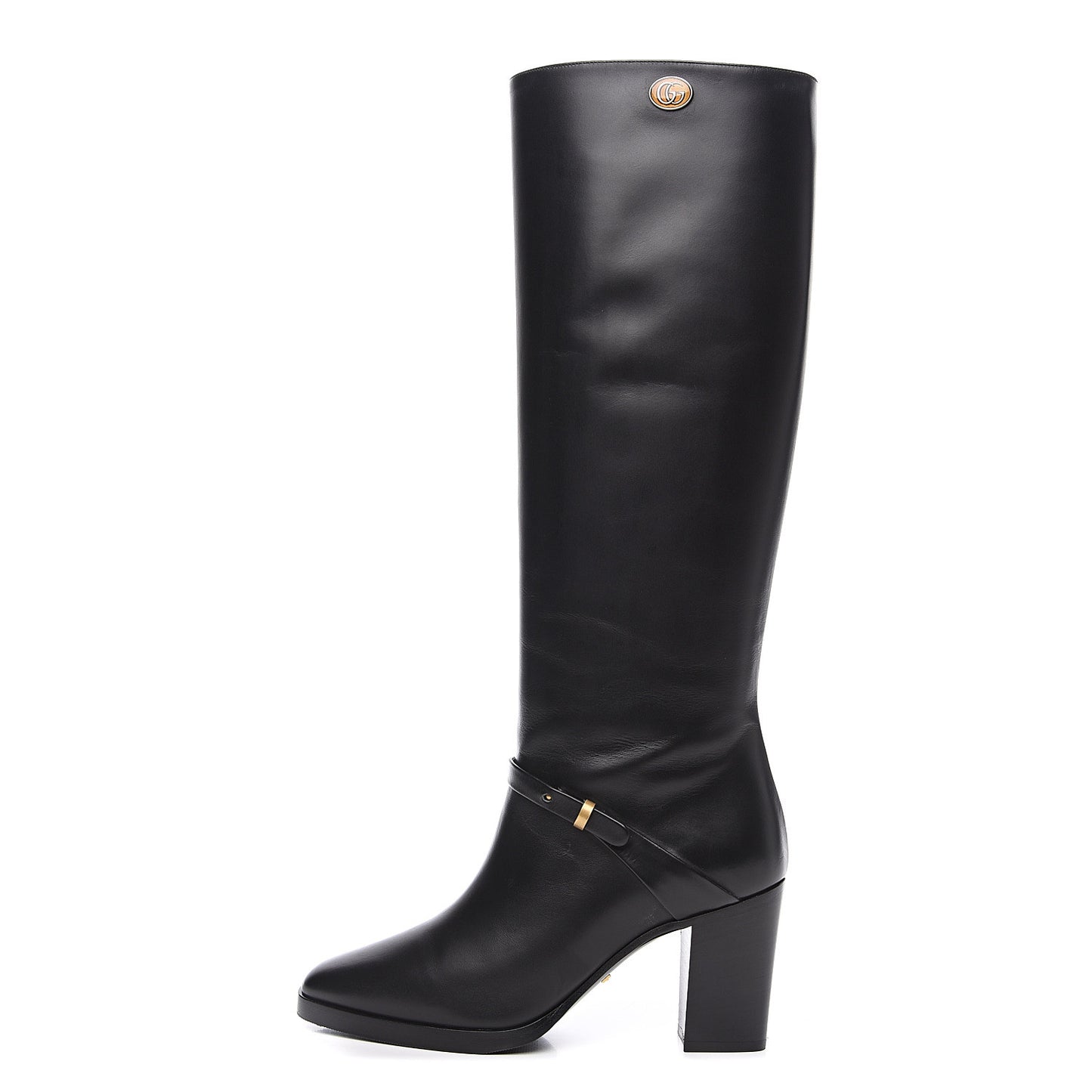 Calfskin Double GKnee High Boots 36.5 Black
