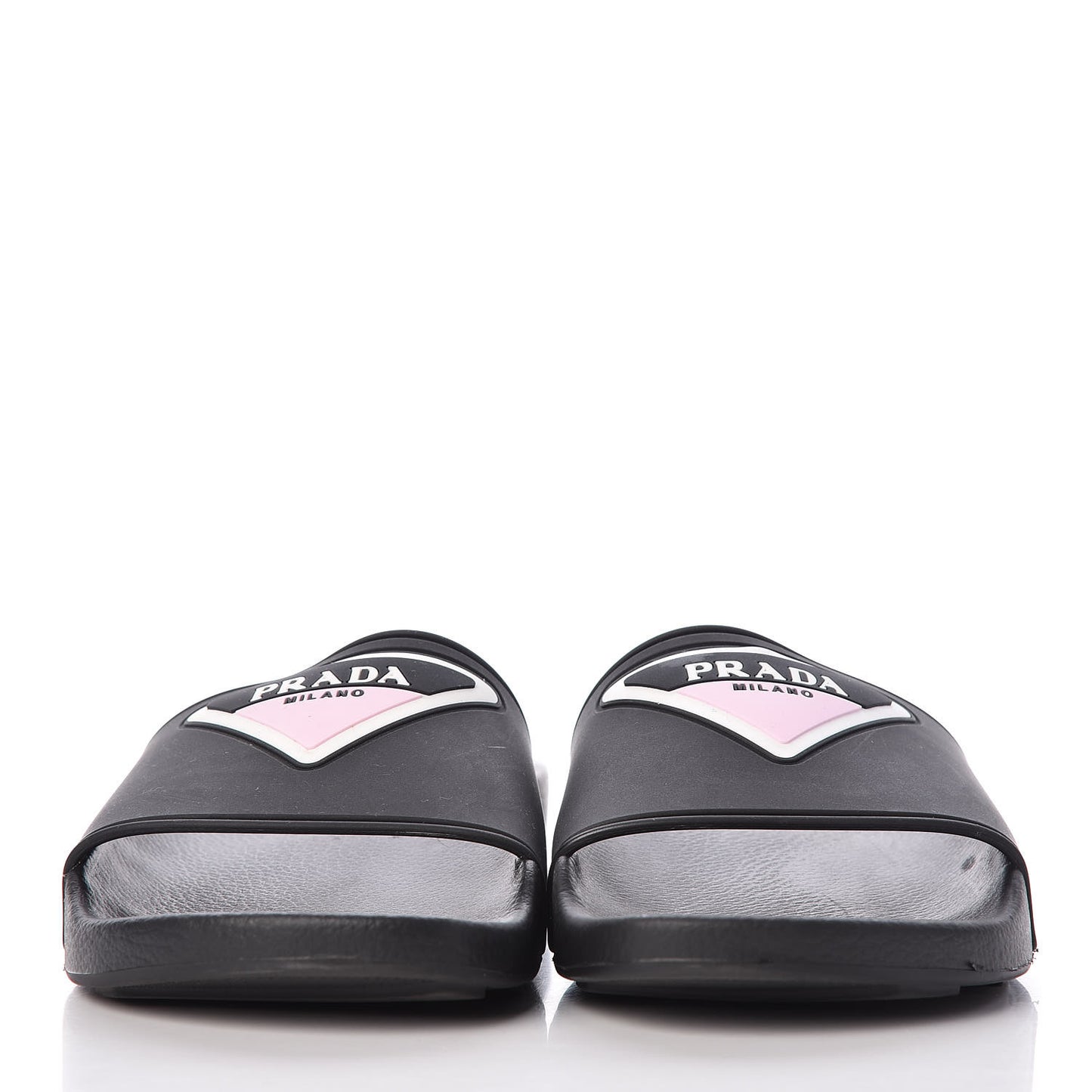 Rubber Logo Pool Slide Sandals 37 Black Rosa