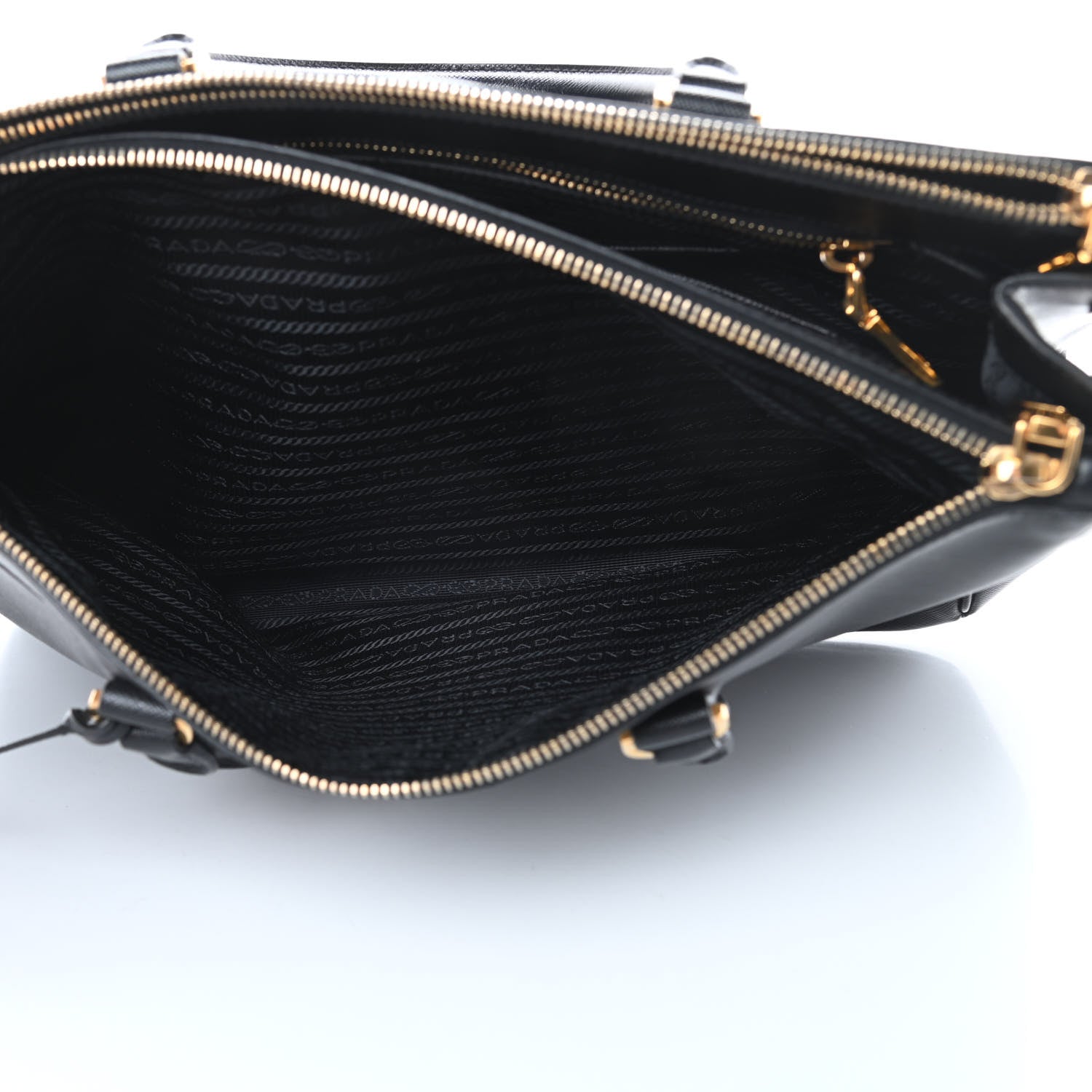Prada Saffiano Medium Galleria Double Zip Tote Black 7 of 19