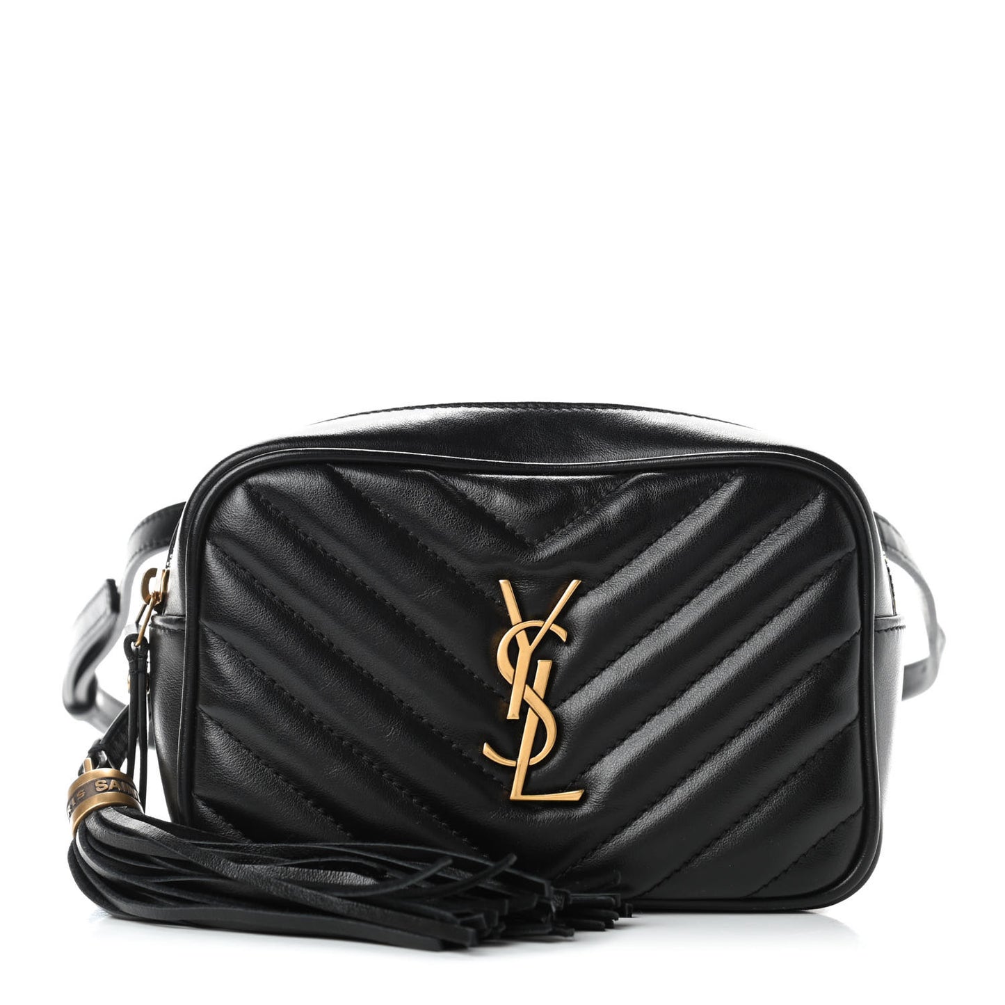 Calfskin Matelasse Monogram Lou Belt Bag Black