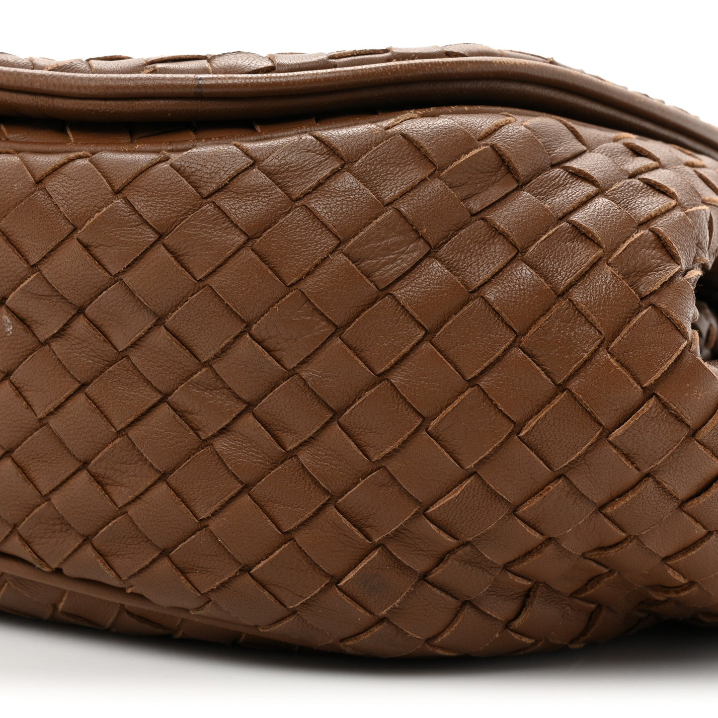 Nappa Intrecciato Small Messenger Flap Noce