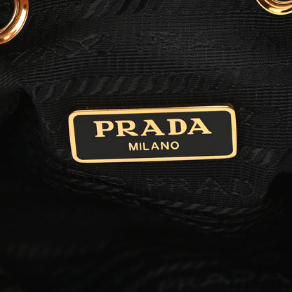 Prada Saffiano Tessuto Nylon Mini Bucket Crossbody Bag Black 5 of 8