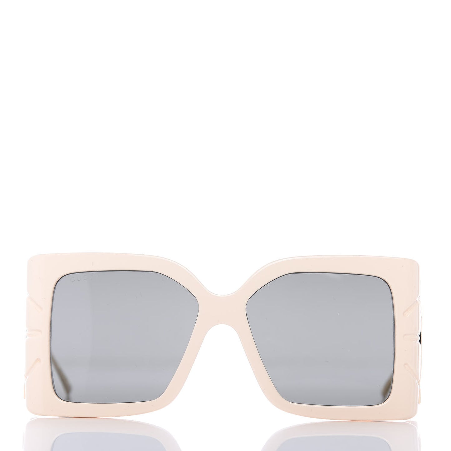 Acetate Square Frame Wing Sunglasses GG0535S Ivory