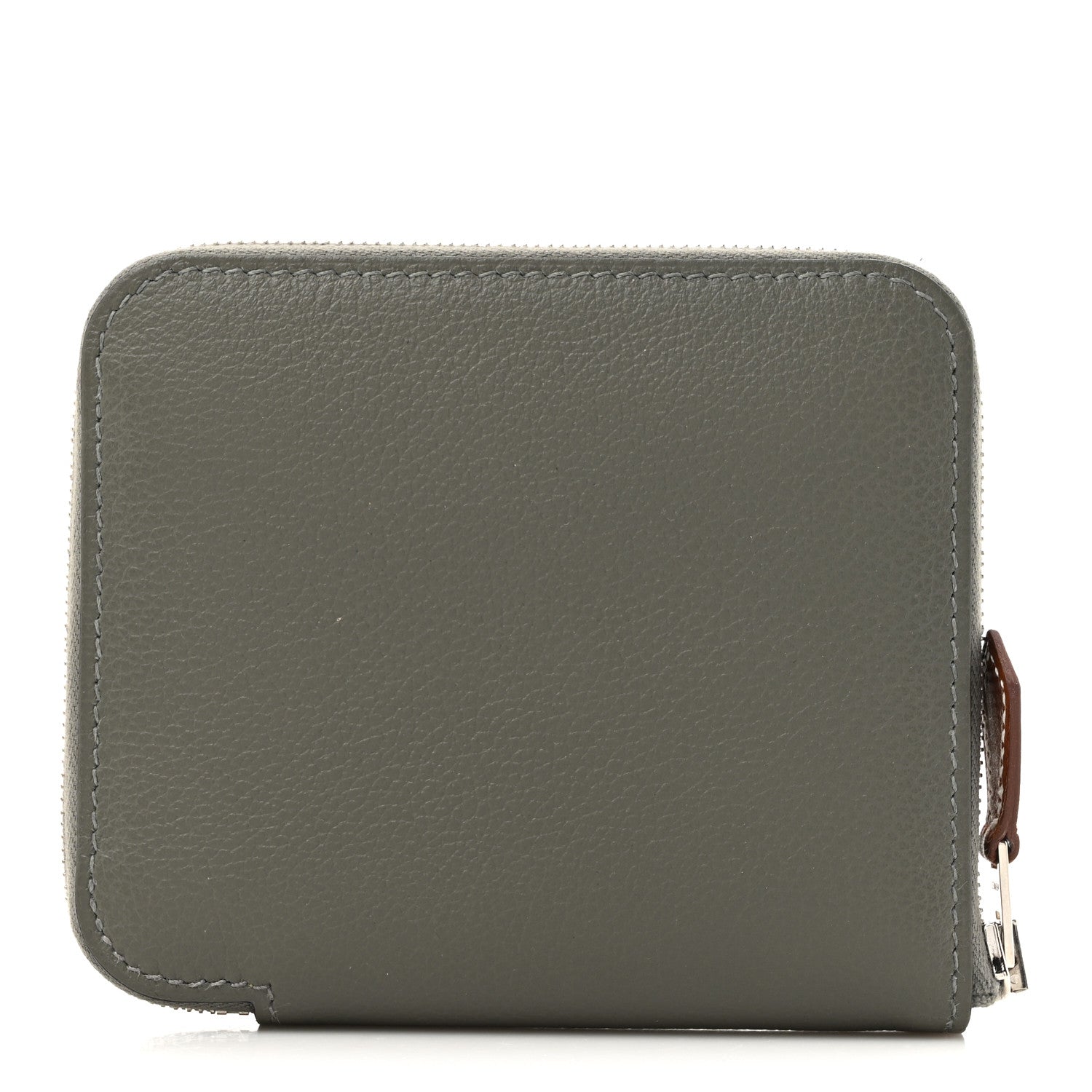 Hermes Evercolor Silk'In Compact Wallet Gris Meyer 1 of 9
