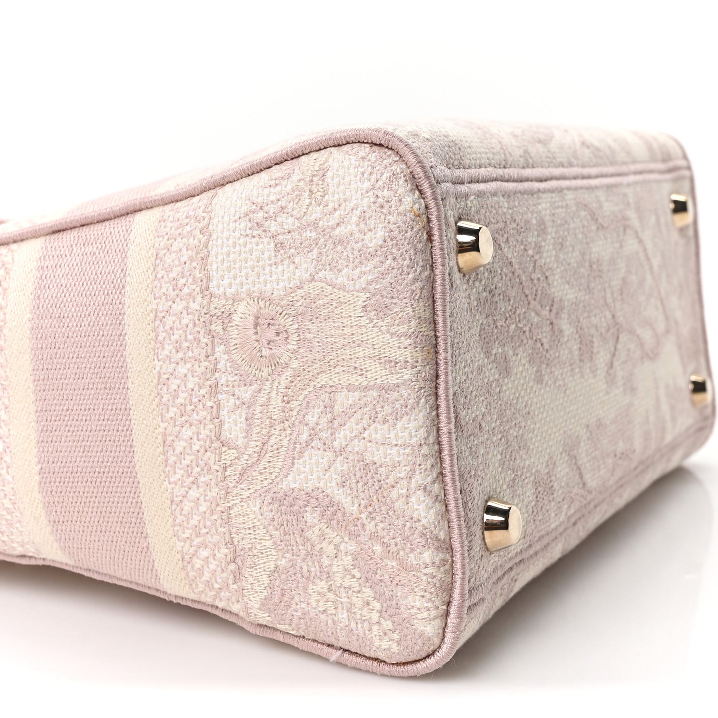 Canvas Toile De Jouy Embroidered Medium Lady D-Lite Rose