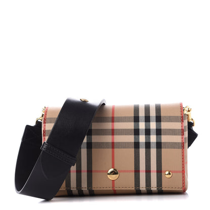 Burberry Vintage Check Hackberry Crossbody Bag Archive Beige Black 1 of 10