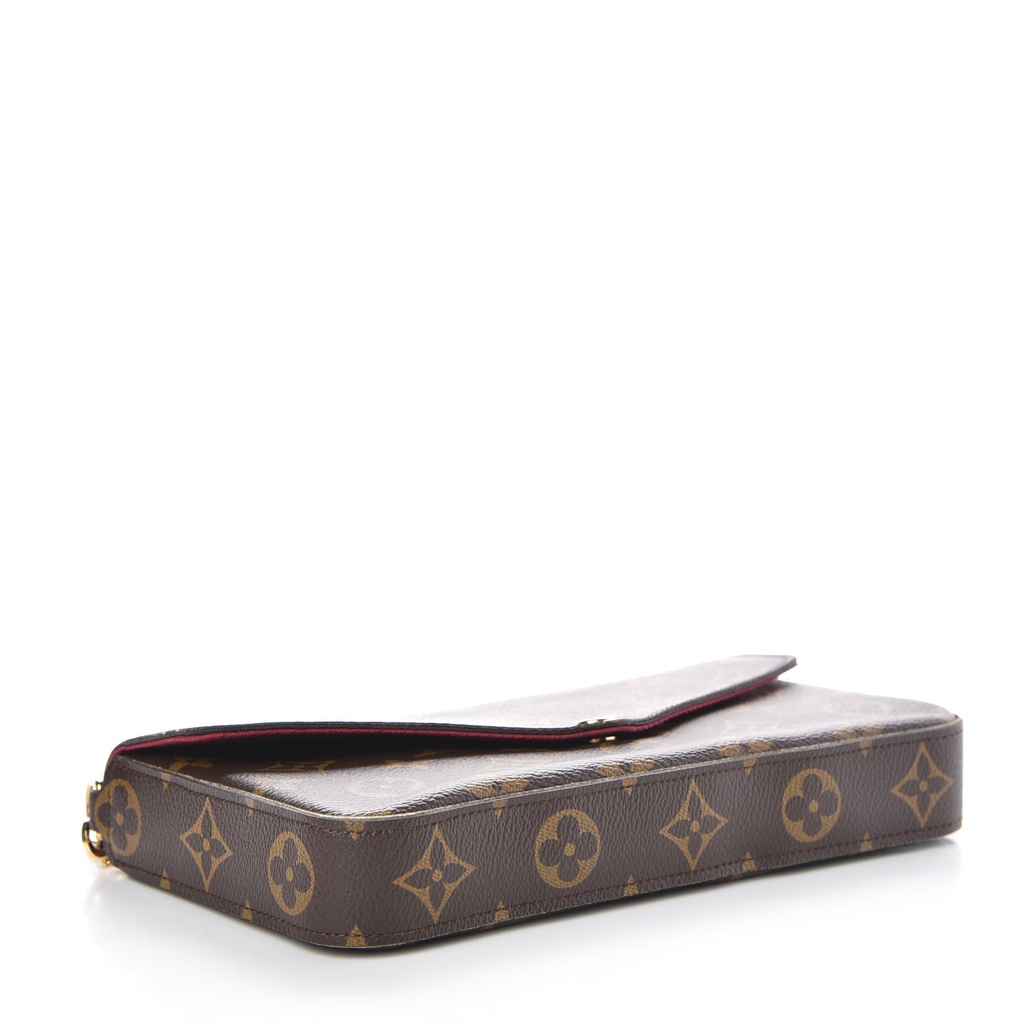 Louis Vuitton Monogram Pochette Felicie Chain Wallet Fuchsia 4 of 10