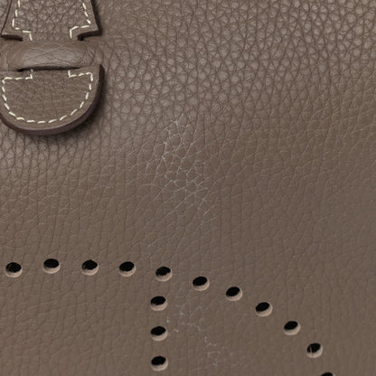 Hermes Taurillon Clemence Evelyne III PM Etoupe 12 of 14