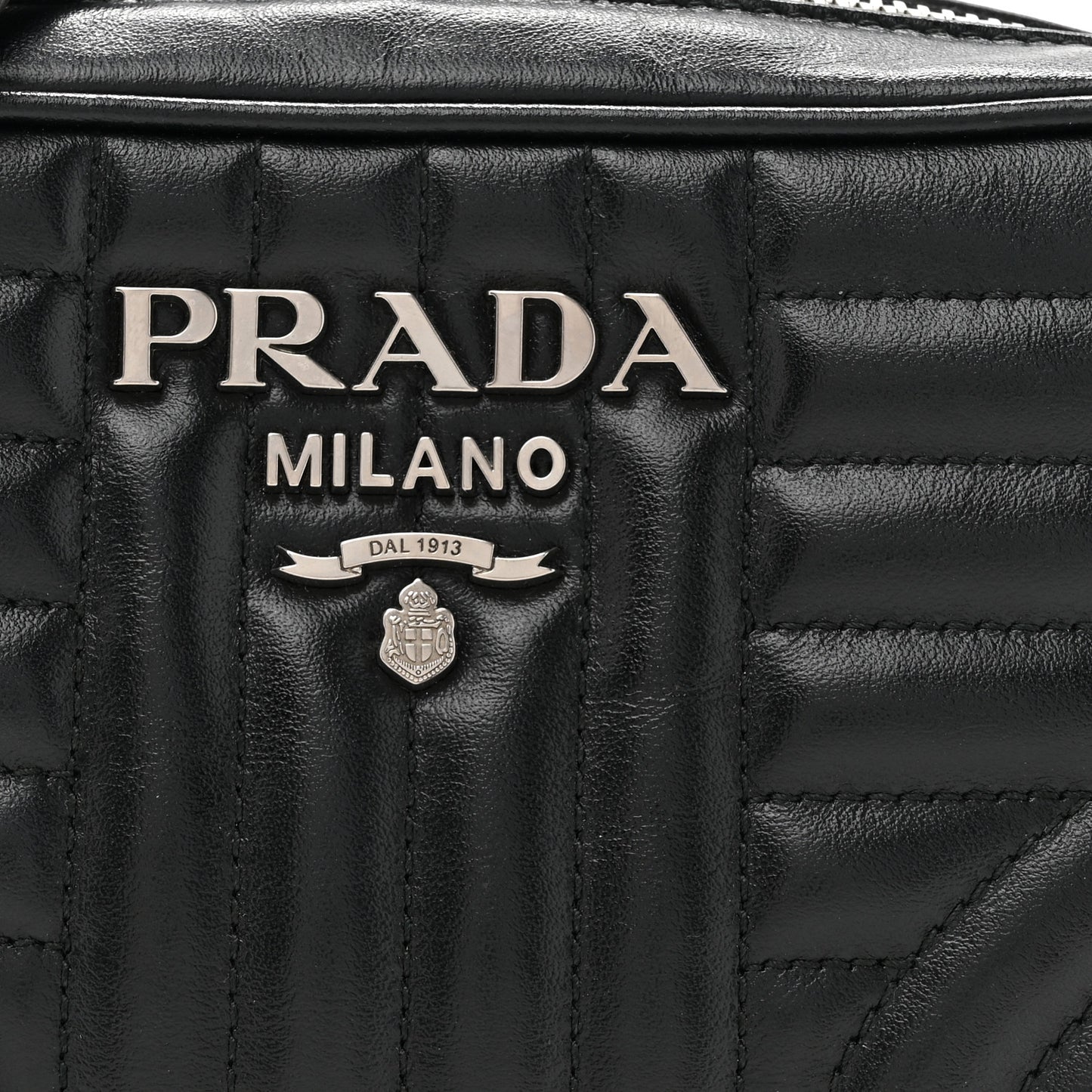 Soft Calfskin Diagramme Camera Bag Black