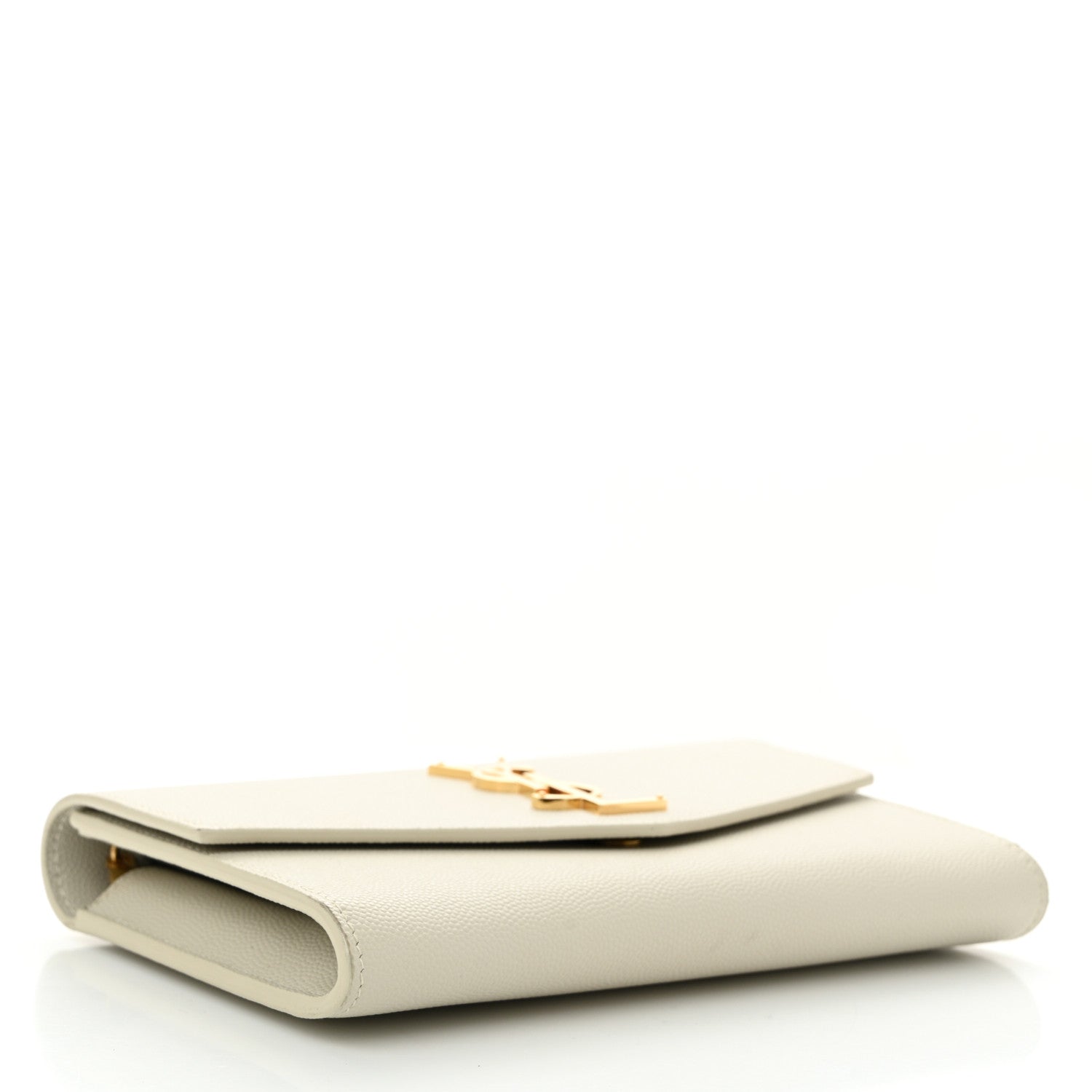 Saint Laurent Grain De Poudre Monogram Uptown Chain Wallet Crema Soft 5 of 14