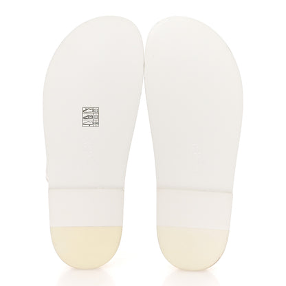 Chanel Lambskin Quilted Velcro Dad Chain CC Slide Sandals 39 White 6 of 9