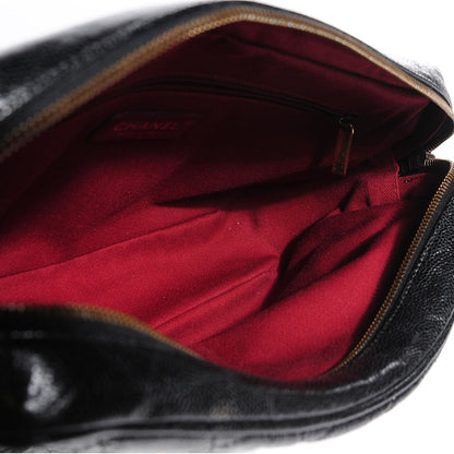 Chanel Crumpled Grained Calfskin Quilted Large Shiva Flap Black 5 of 8