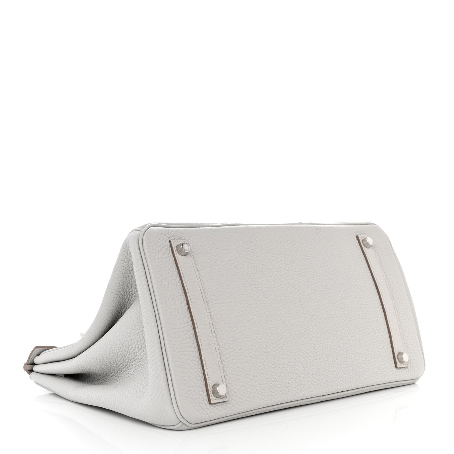 Hermes Taurillon Clemence Lizard Club Birkin 35 Gris Perle White Mykonos 4 of 11