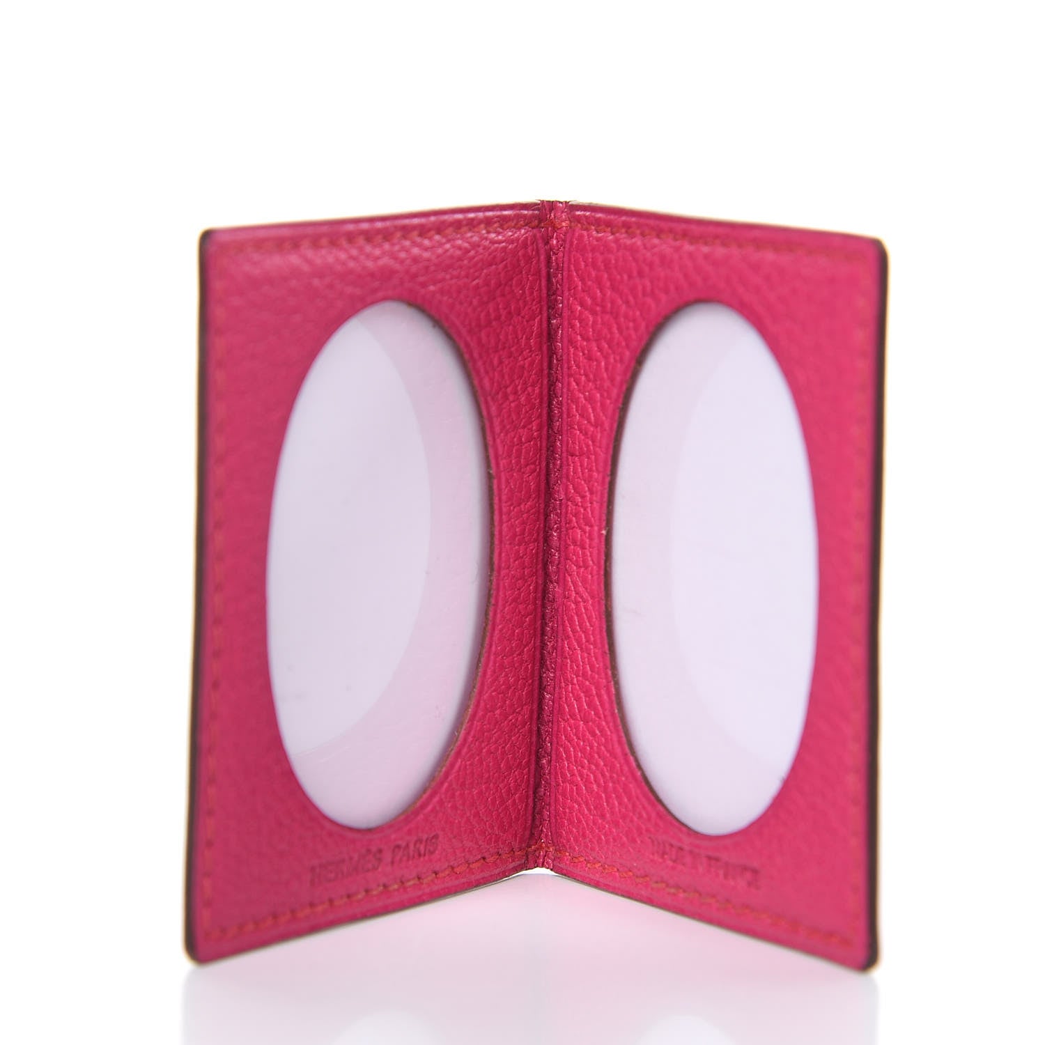 Hermes Chevre Mysore Photo Frame Wallet Rose Shocking 5 of 7